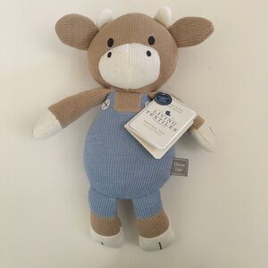 NEW Clover Cow Stuffed Animal Soft Cotton Knit Baby Toy Gift | Living Textiles